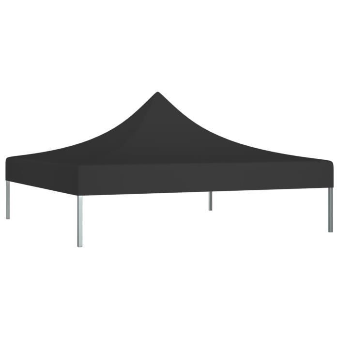 Techo para carpa de fiesta Home-7972 - Cenador de 3x3 m, negro, 270 g/m², para terraza, jardín o patio.