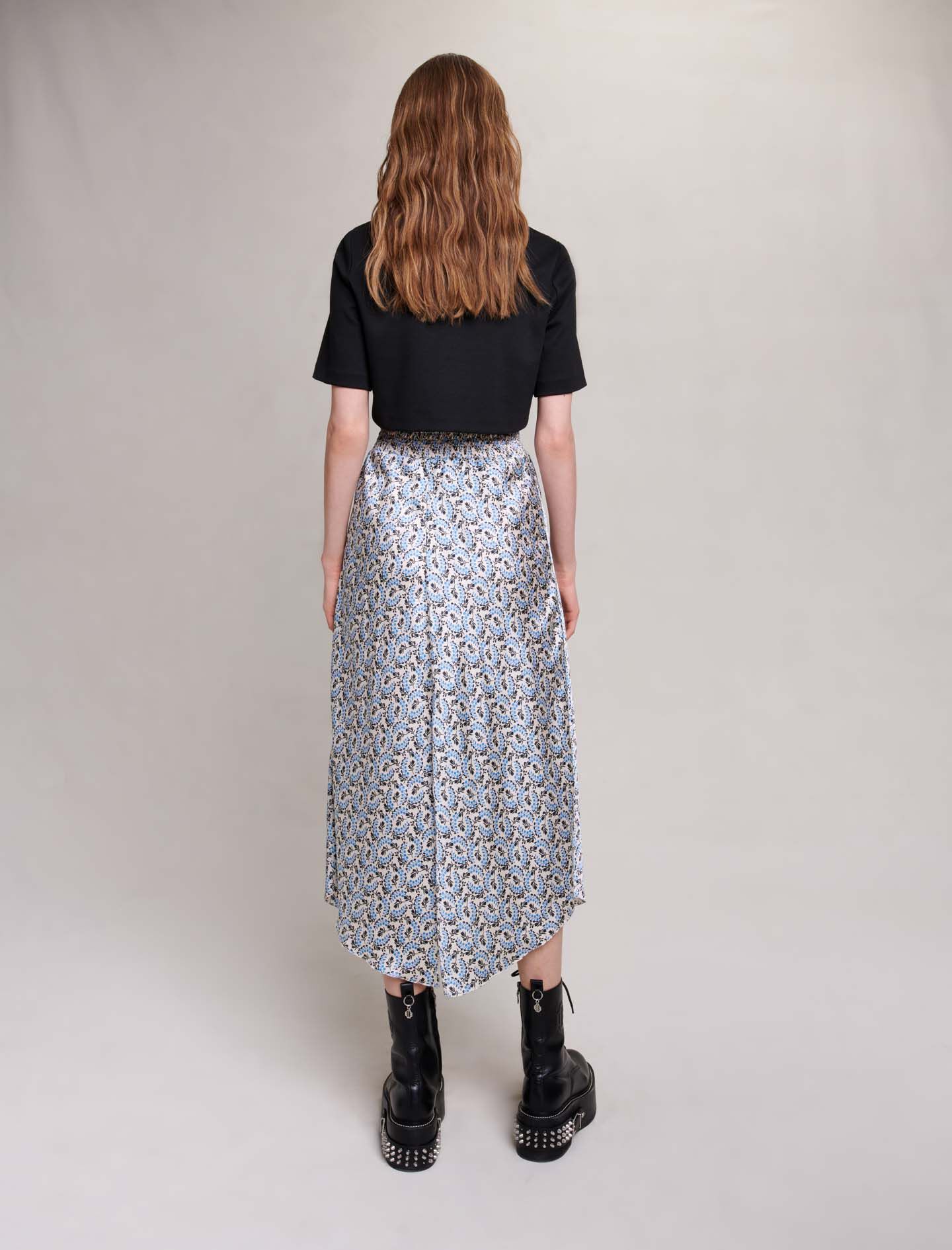 Rochie 2 in 1 cu flori-Brin de muguet écru/bleu