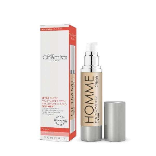 skinChemists Cremă hidratantă ușoară pentru bărbați cu SPF 30, pachet de 2 x 50 ml