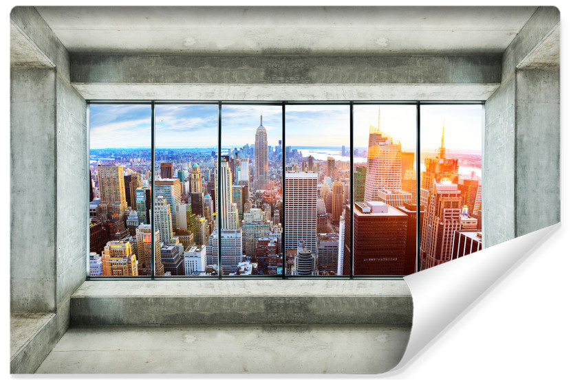 Fototapeta PANORAMA Nowego Jorku Beton 3D 90x60cm