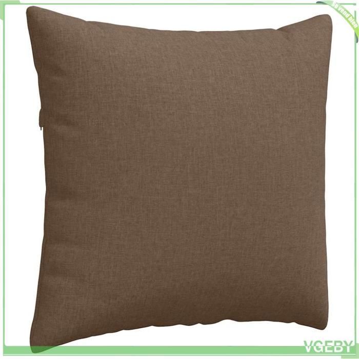 Coussins de canapé - Marron - 45 x 45 cm - Housses amovibles - Rembourrage polyester