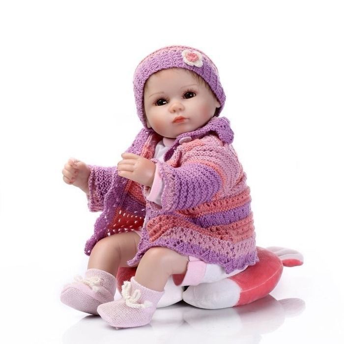 Muñeca bebé reborn - 42 cm - vinilo - Extremidades articuladas