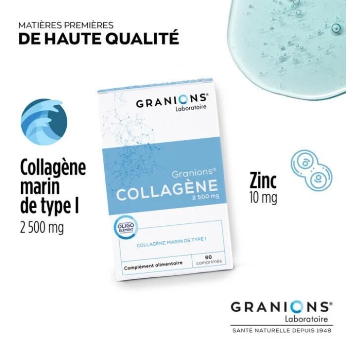 Granions Collagène - Collagène Marin de Type I 2x60 comprimés
