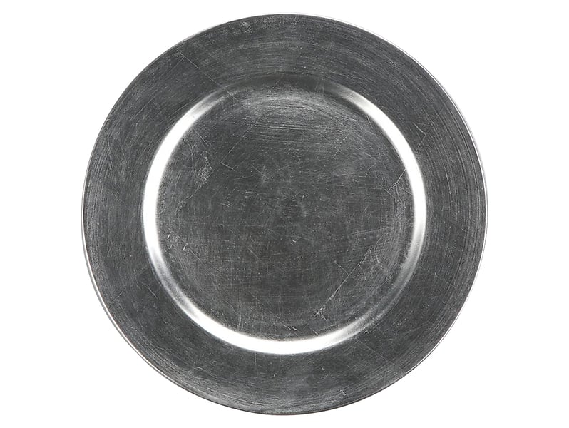 Podkładka pod talerz pleciona 33 cm srebrna