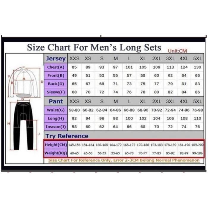 Men's Long Sleeve Cycling Jersey + GEL Cycling Pants - Mountain Bike Suit - Affordable Clothing Set