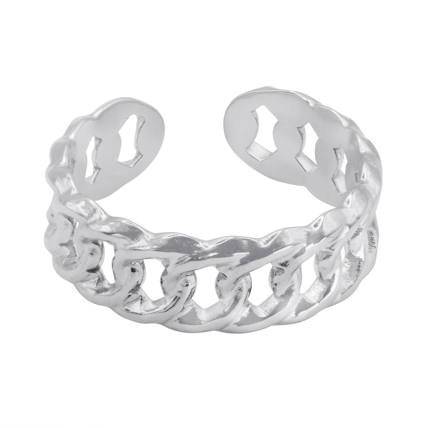 Heideman Bague Palma couleur argentée polie