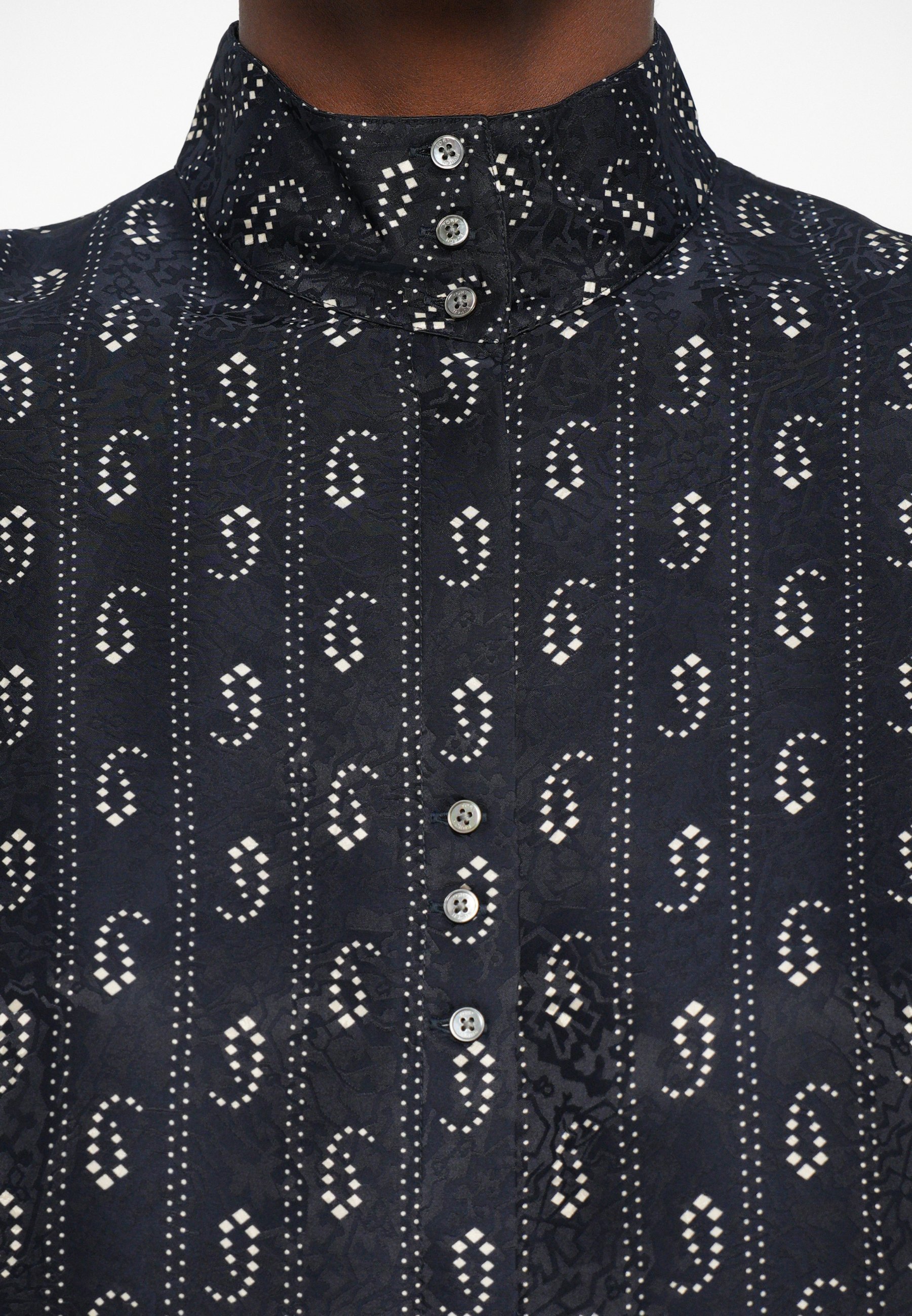 Tory Burch blouse met knoopsluiting - medium marineblauw