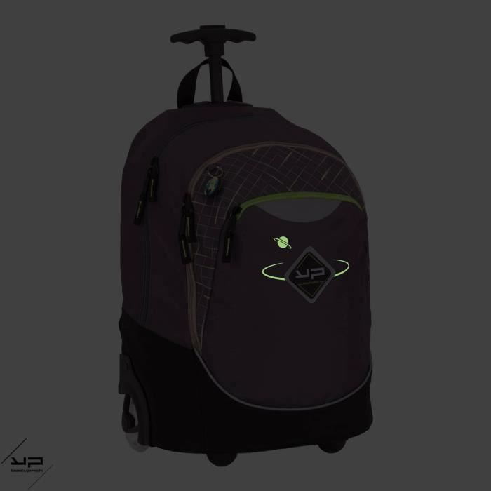 Wheeled backpack - BODYPACK - Grey Comet - Recycled fabric - Primary - Back