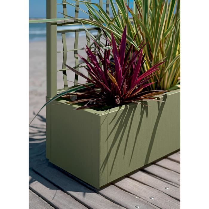 Macetero/jardinera rectangular STEFANPLAST ETHICA de 80 cm - 80x36xh 35 cm - Grafito