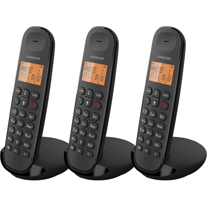 FLEUVE - Telefone fixo - Iloa 350 - DECT sem secretária eletrônica - Trio - Analógico e DECT - Preto