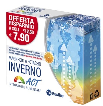 F&F Magnesium en Kalium Winter Act Voedingssupplement 14 Zakjes Mineraal- en Vitaminesupplement