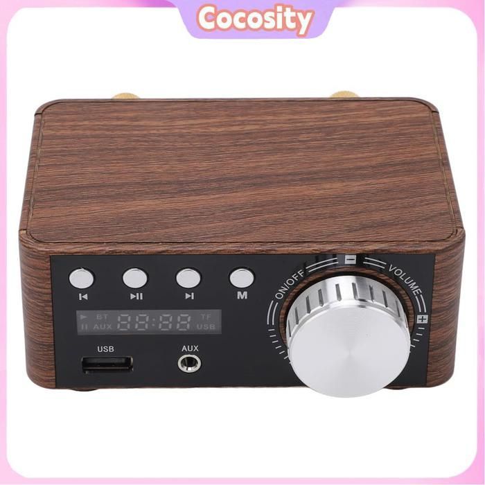Amplificador de audio Bluetooth Cocosity, amplificador de audio digital de 50 W x 2, amplificador estéreo HiFi con USB 5.0, hardware
