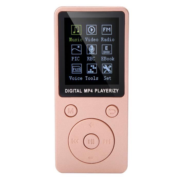 MP4 Player - Not specified - 32 GB - 1.8-inch screen - 8-hour battery life - Rose Gold