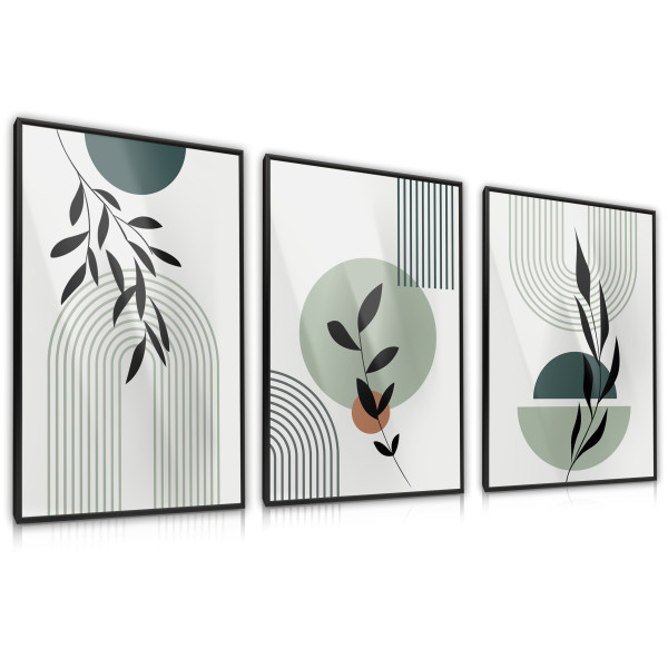 ZESTAW 3X Plakat Elementy w stylu boho 30x40cm