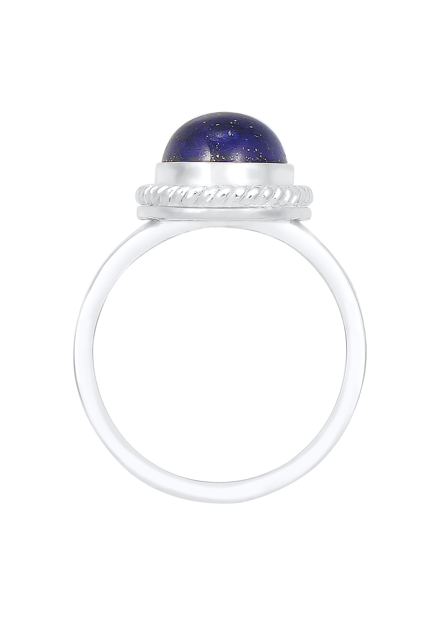 Elli PREMIUM Cocktailring Glamoureux Noble Lapis Lazuli Bague Femme Plaqué Or Argent (925/1000)