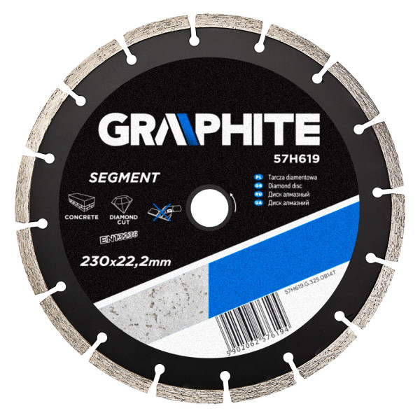 Tarcza diamentowa 230x22mm segment GRAPHITE 57H619