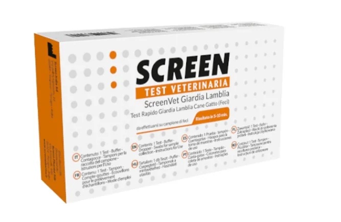 SCREEN ITALIA Screenvet Teste rápido para Giardia Lamblia em fezes de cães e gatos