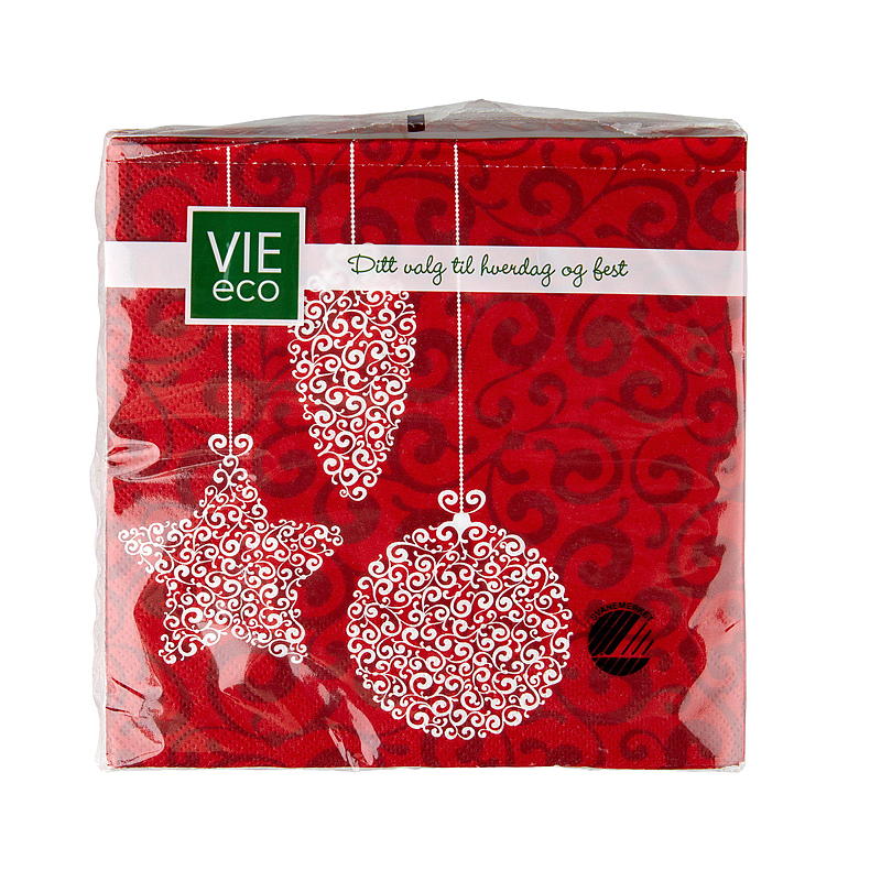 Vie Eco Servietter 20-pak 33x33 cm, julemotiv