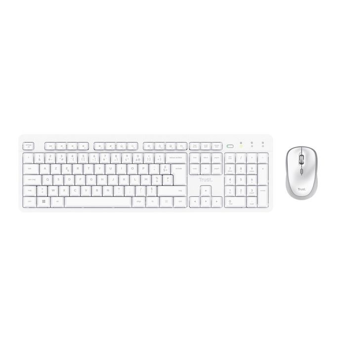 Teclado y ratón inalámbricos Trust Ody II - Teclado francés AZERTY - Silencioso - Teclas planas flotantes - Receptor USB único