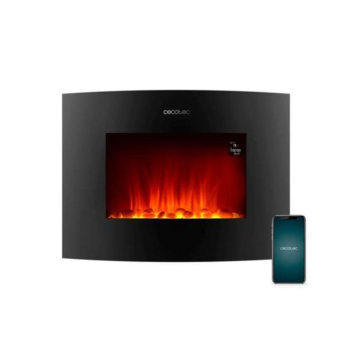 Chimenea eléctrica conectada Cecotec ReadyWarm 2250 con llamas curvas