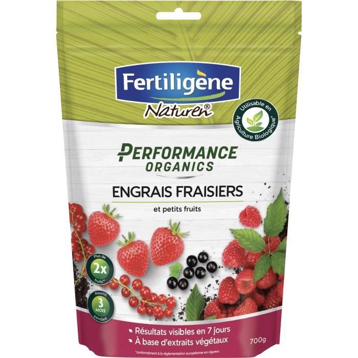 Fertilizante orgánico FERTILIGENE Performance para fresas y frutos pequeños - 700 g