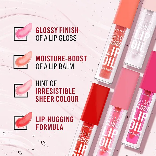 Rimmel Oh My Gloss! Aceite labial 001 Rosa Flush 4.5 ml