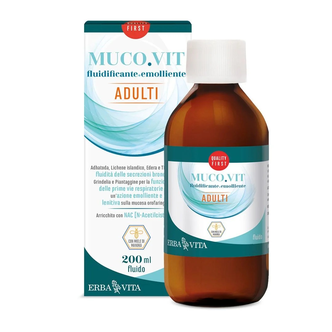 ERBA VITA Mucovit voor volwassenen Fluidif/Emol 200 ml