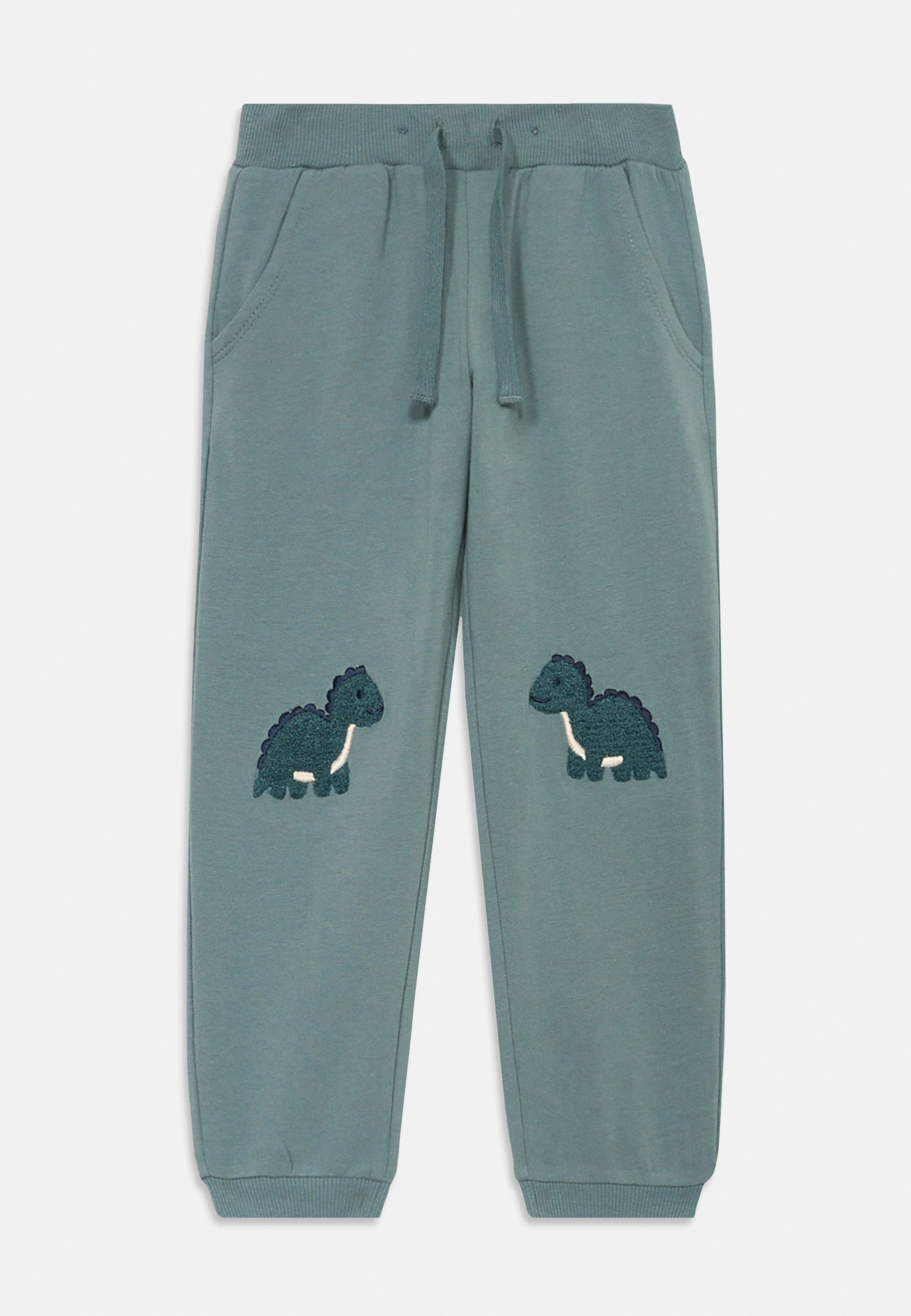 Lindex SPODNIE DINO KNEE - Spodnie dresowe - przydymiony aqua