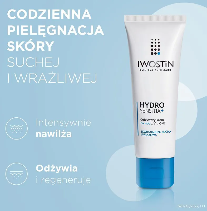 Iwostin Hydro Sensitia Krem na noc z witaminami C+E