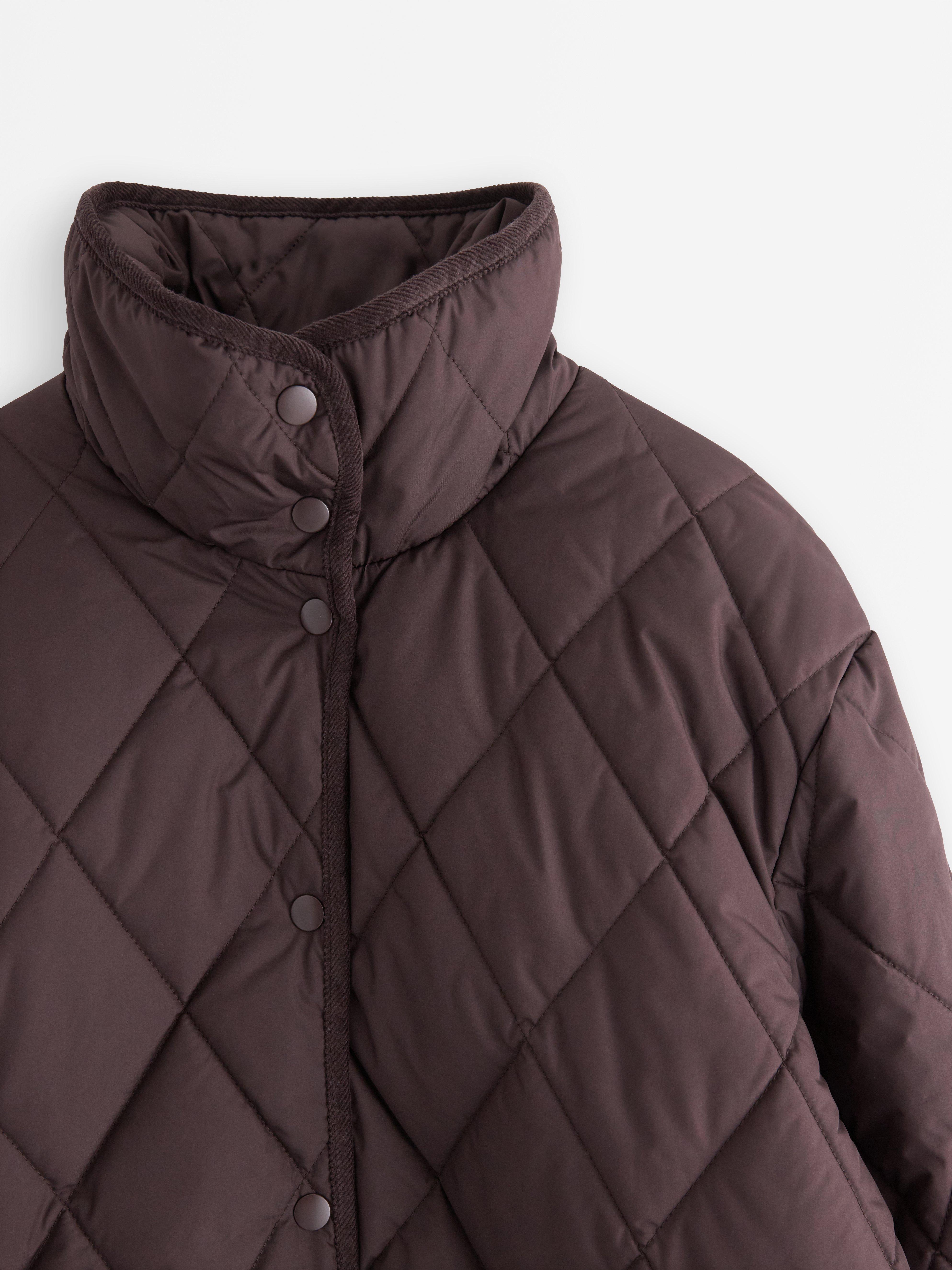 Vattenavvisande quiltad jacka Dark Dusty Red