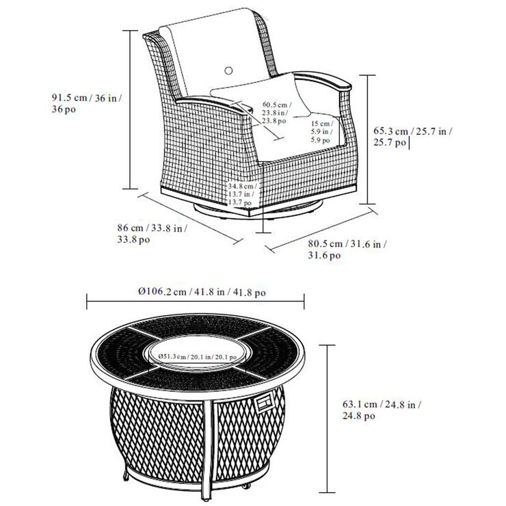 Set da 5 pezzi per camino Agio Vermont