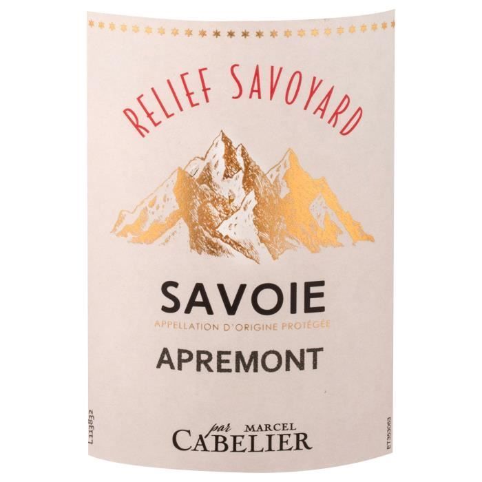 Relief Savoyard Par Marcel Cabelier 2021 Savoie Apremont - Vin blanc de la Savoie