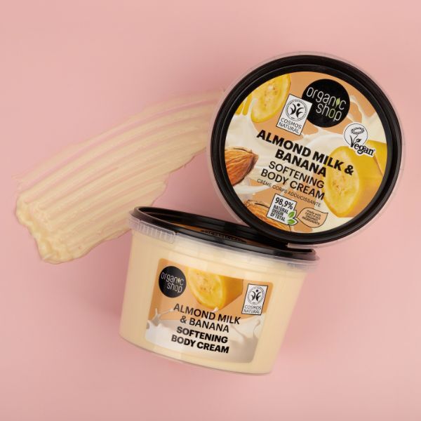 Bio-Körpercreme mit Mandelmilch und Banane, 250 ml