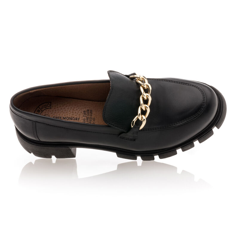 Svarta loafers/båtskor för kvinnor