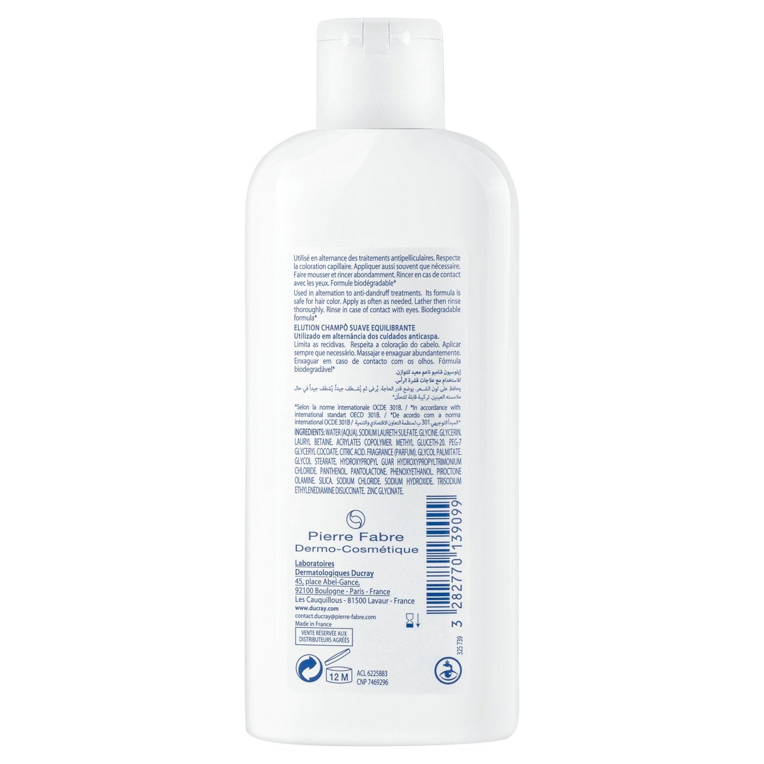 Ducray ELUTION Nježni, balansirajući šampon - 200 ml