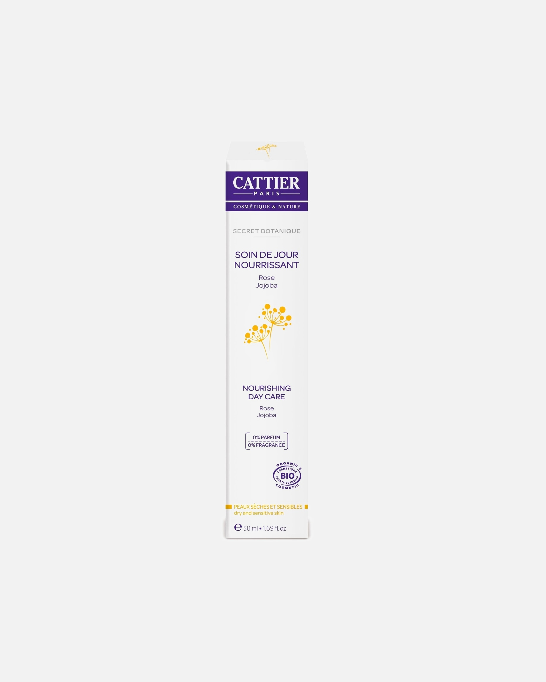 Cattier Soin de Jour Nourrissant - Secret Botanique - Peaux Sèches - 50ml