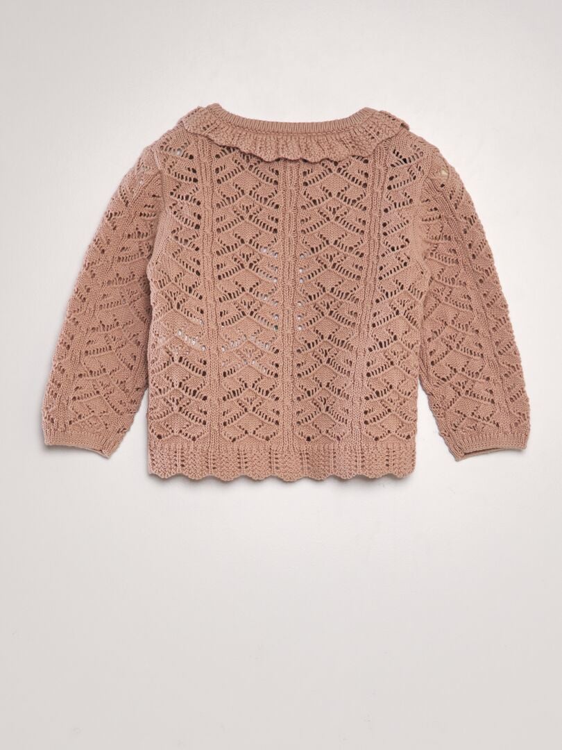 Gehaakt vest - ROZE