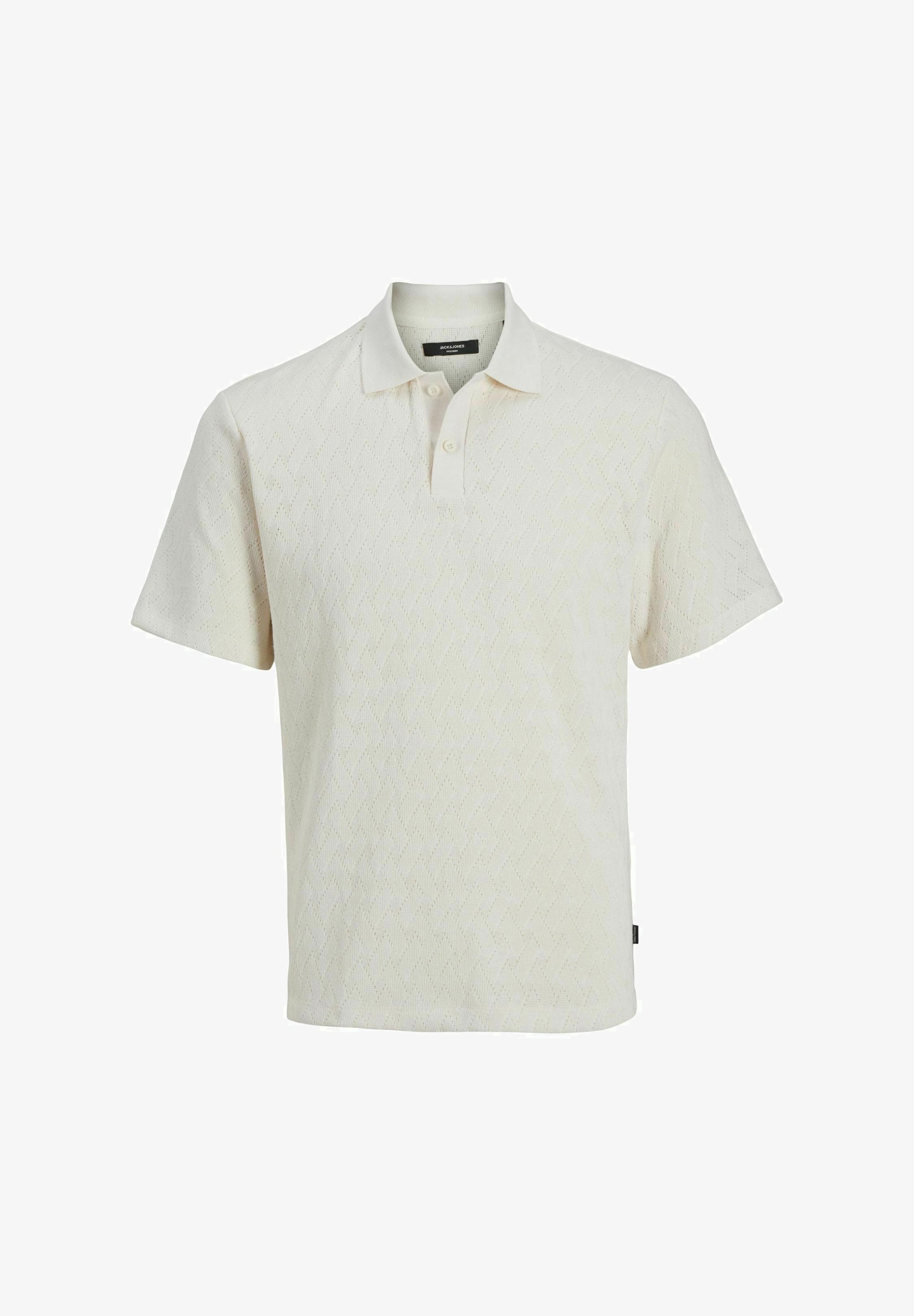 Polo Jack & Jones PREMIUM EINFARBIG - Cloud Dancer