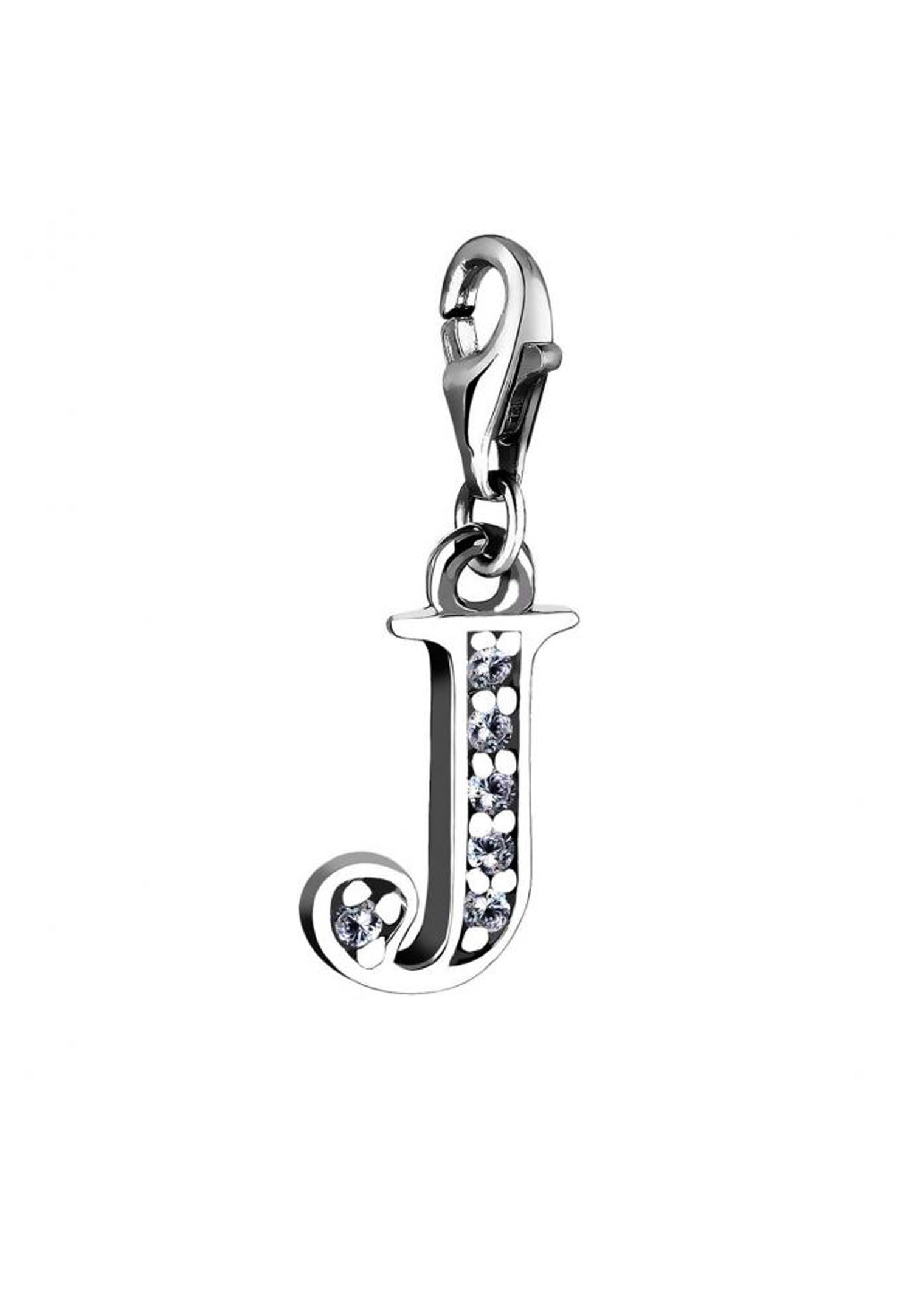 Nenalina Charm lettre Pendentif individuel et personnalisé en argent 925 Sterling pour tous les porteurs de Charm actuels