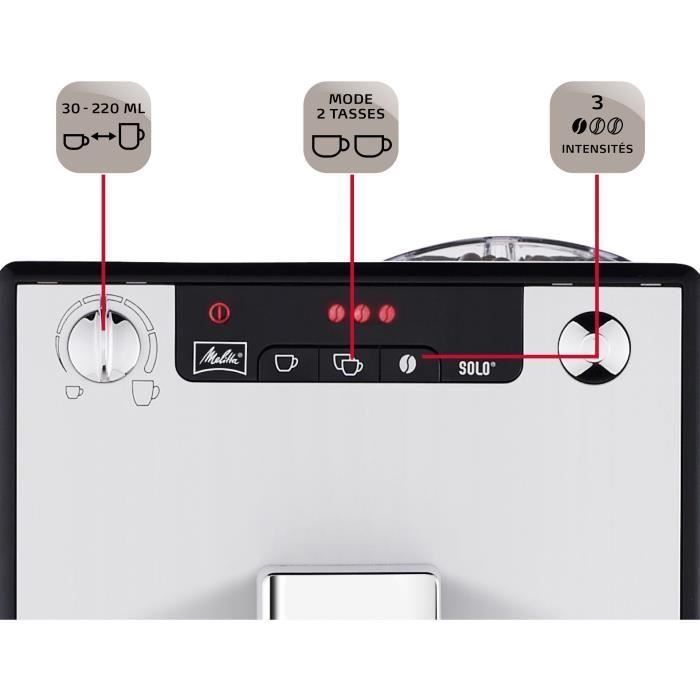 Machine à café broyeur à grain - Melitta - Solo - Argent