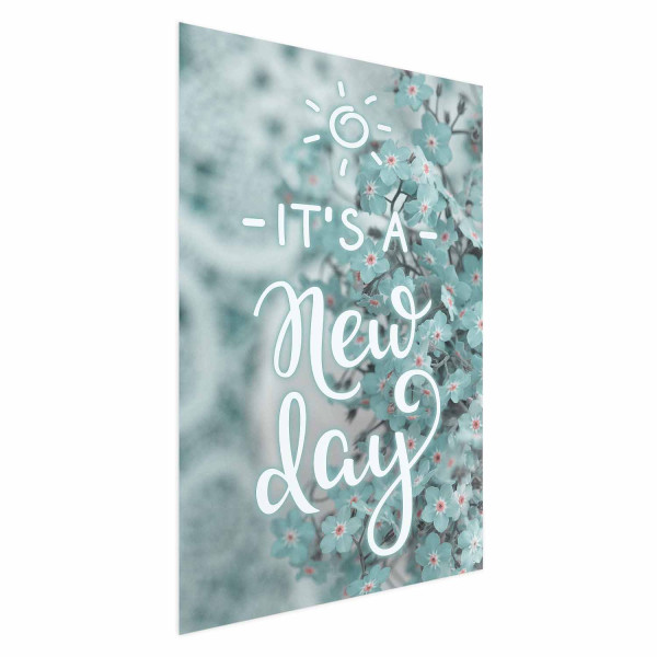 Plakat New day 21x30 cm