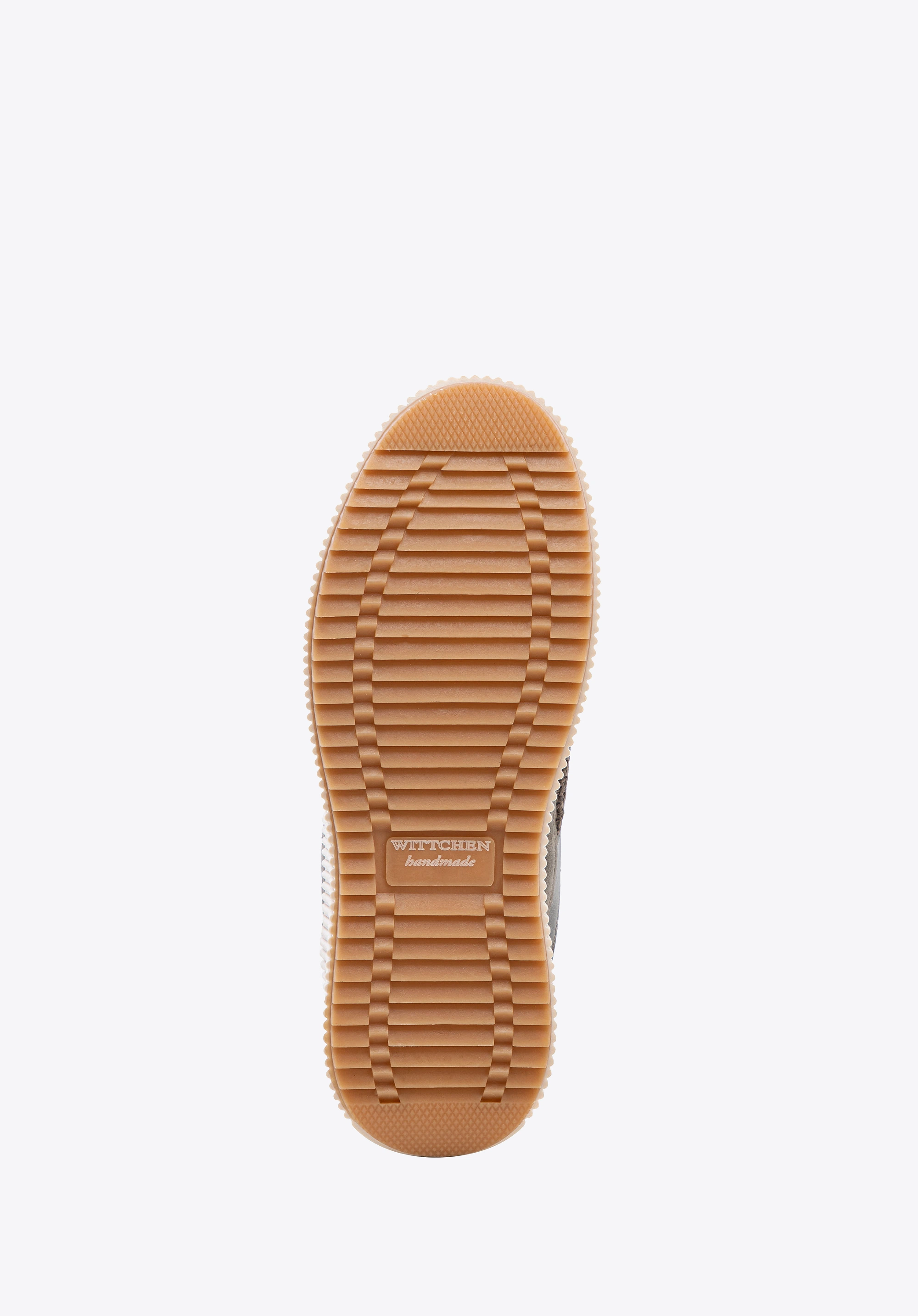 Damskie sneakersy na grubej platformie szaro - brązowe
