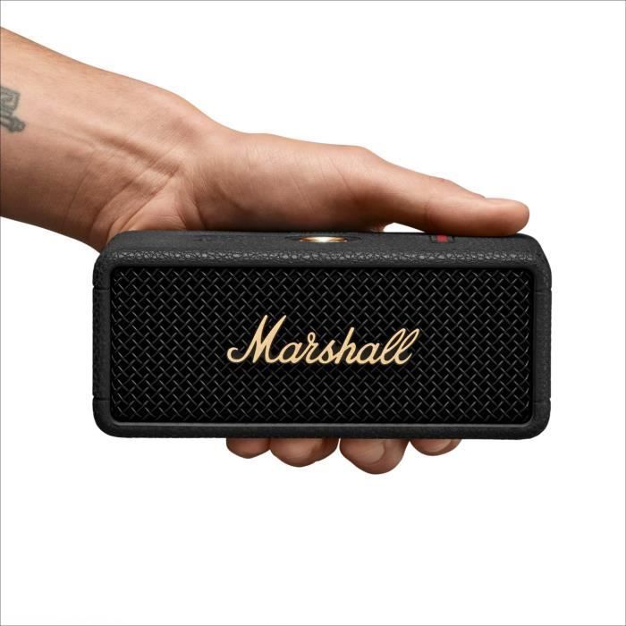 MARSHALL EMBERTON III - Altavoz inalámbrico portátil - Más de 32 horas de duración de la batería - Bluetooth - Negro y latón