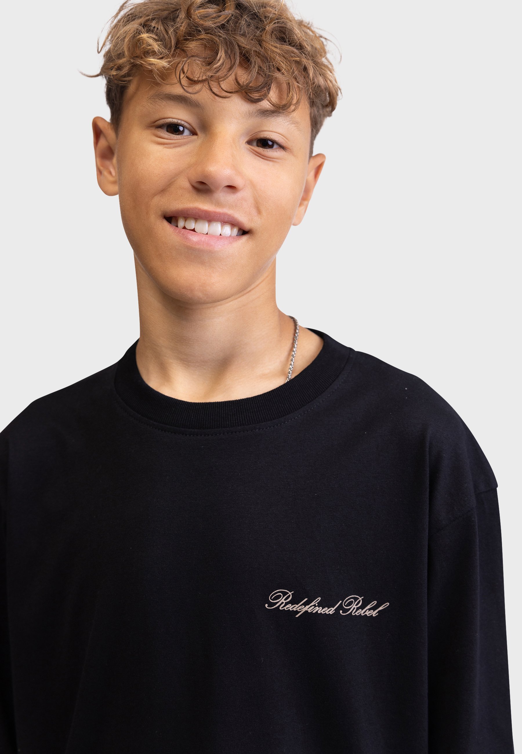 Redefined Rebel TELIAN TEE BOX 2 PCS BOXY FIT - Maglia a maniche lunghe - nero/kaki vintage