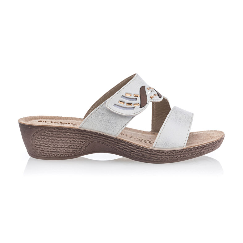 Weiße Damen-Pantoletten/Clogs