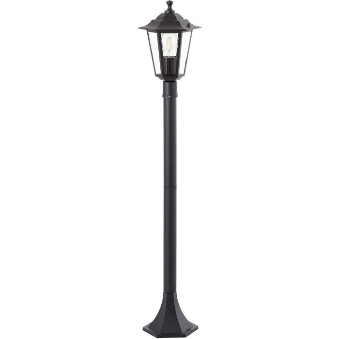 Baliza de exterior - BRILLIANT - CARLEEN - negra - metal/cristal - E27 máx. 60W - IP44