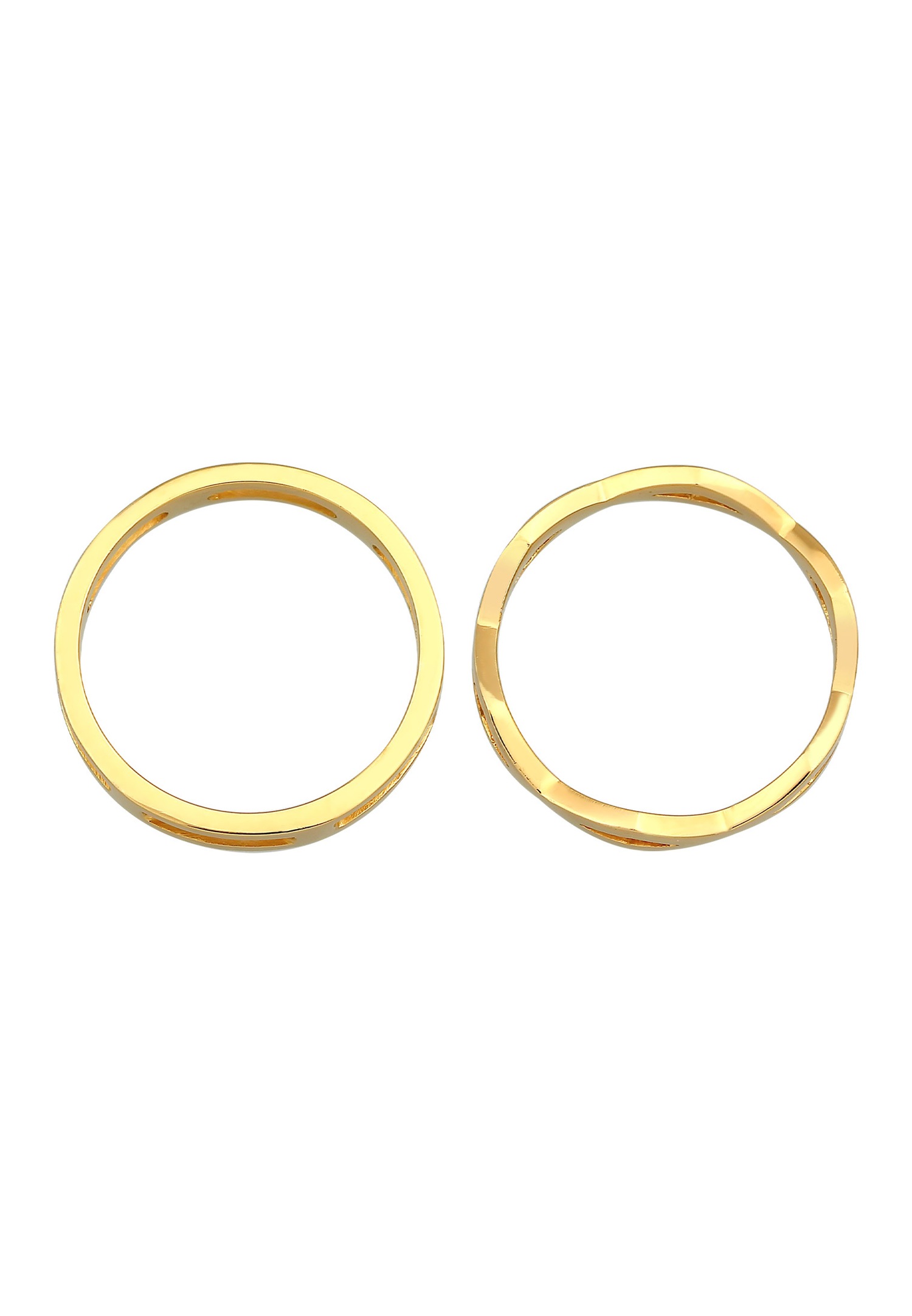 Elli Duo de bagues empilées pour femmes en argent sterling 925