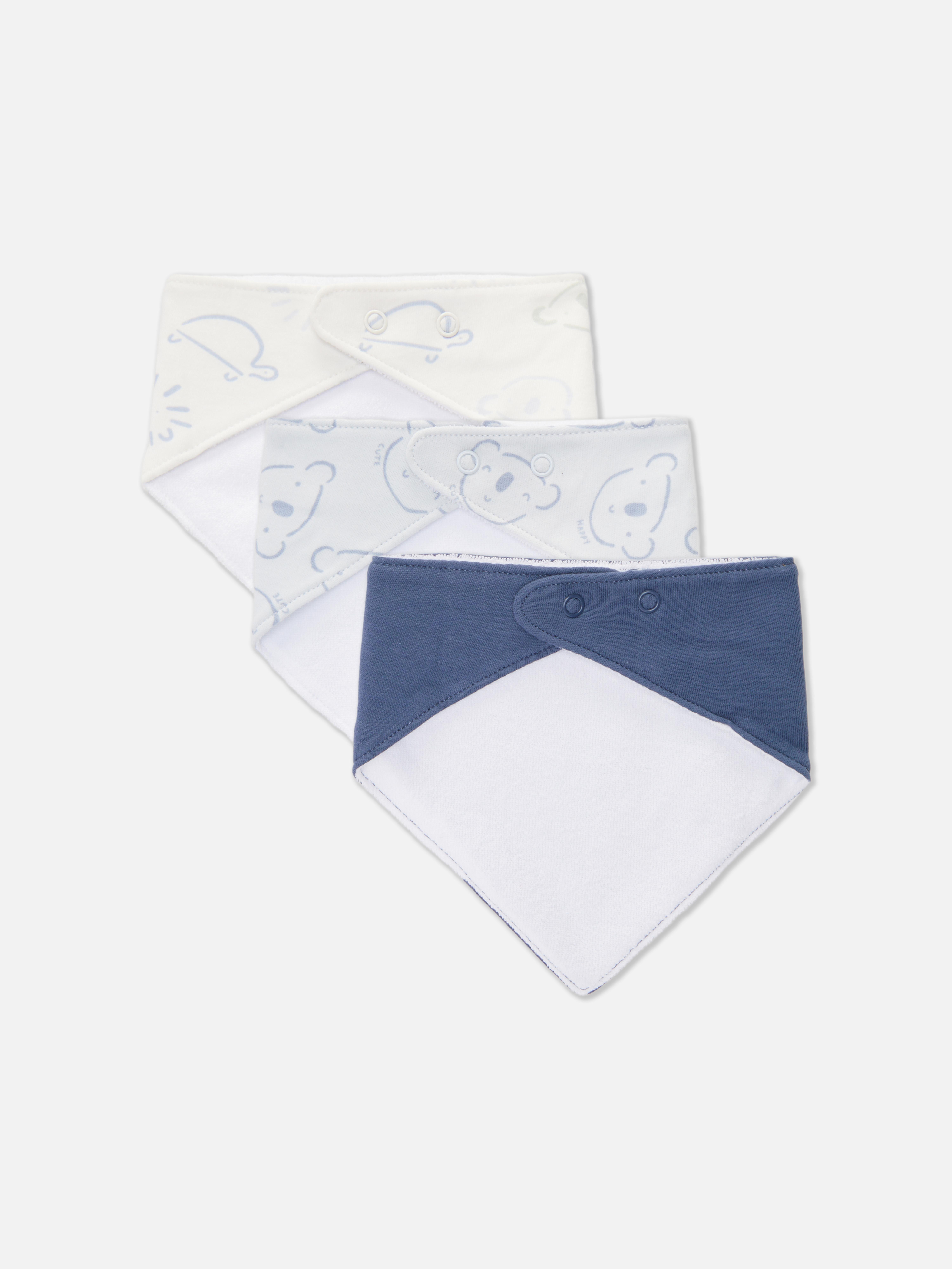 Bavete bandană cu imprimeu animal, set de 3. Aceste bavete bandană drăguțe și animale sunt perfecte pentru scurgerile de apă.