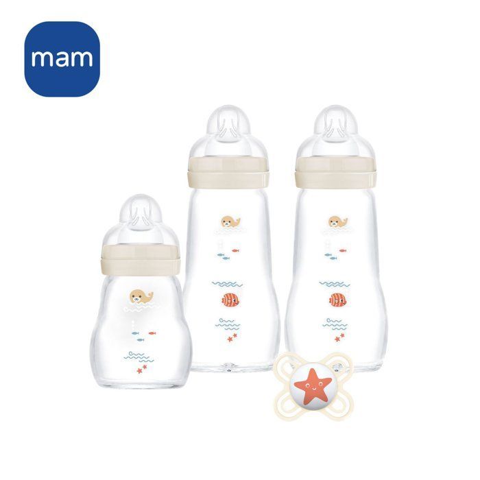 Caixa de vidro para mamadeiras MAM para recém-nascidos