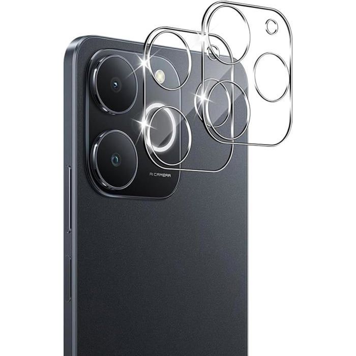 NOVAGO Compatibile con Realme Note 70T - Confezione da 2 pellicole protettive in vetro temperato per fotocamera/obiettivo